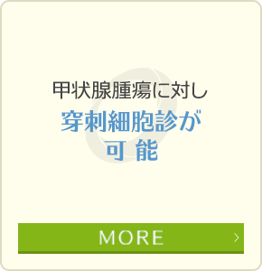 甲状腺腫瘍に対し穿刺細胞診が可能