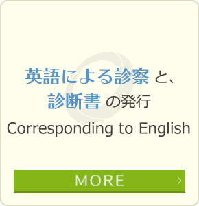 英語による診察と、診断書の発行