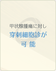 甲状腺腫瘍に対し穿刺細胞診が可能